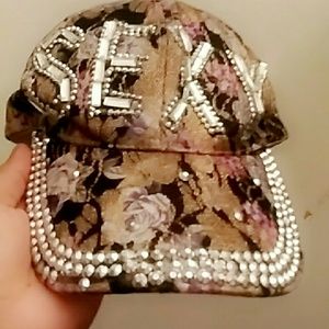 "sexy" rhinestone hat